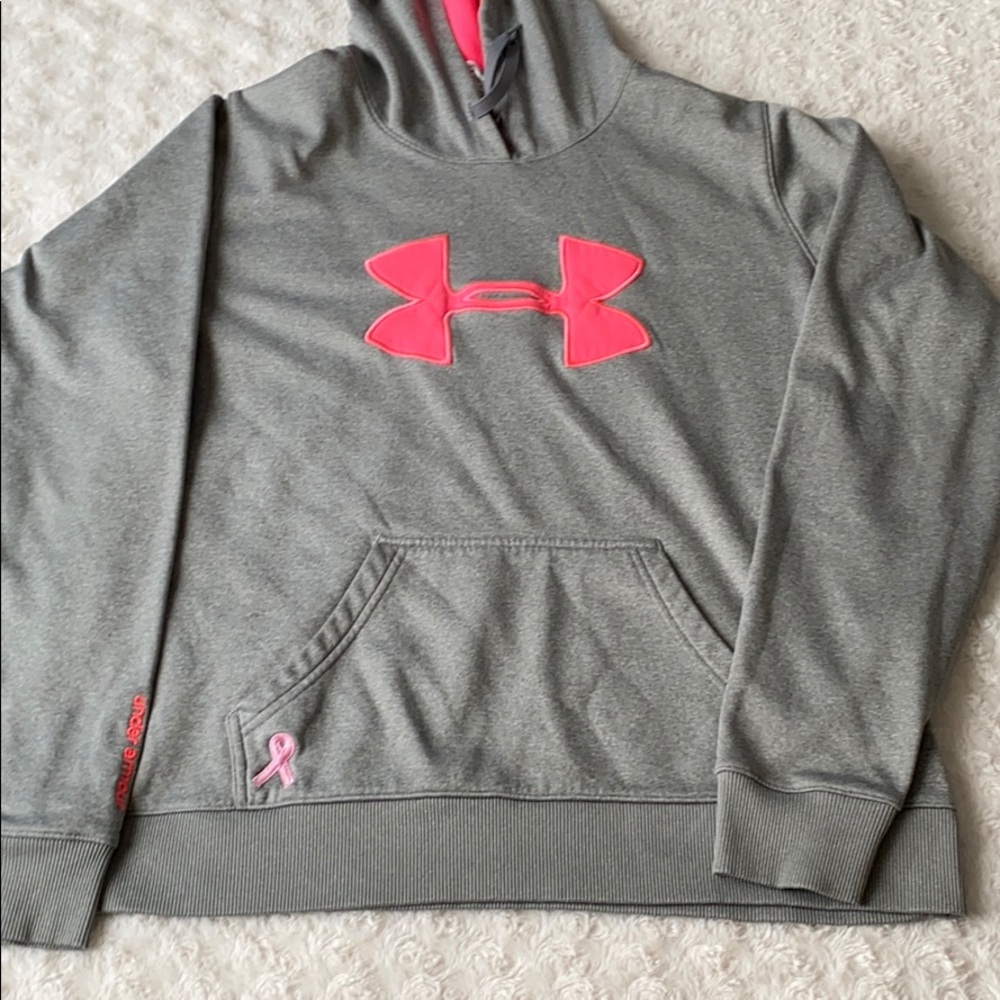 Woman’s grey under armour hoodie